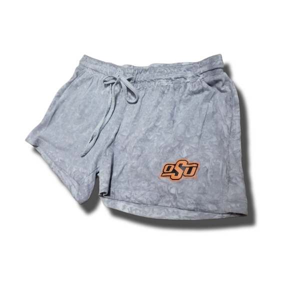 🌿Oklahoma State University Women's Medium Marble Gray Logo Shorts - Picture 3 of 10